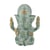 Statuette Ganesh assis en Laiton vert antique 9.2 cm - Omsaé