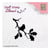Tampon transparent scrapbooking Nellie's choice OISEAU SUR BRANCHE DE FEUILLE 006