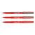 Lot de 3 stylos feutres permanents indélébiles pointe 0,4 mm - ARTLINE - Rouge
