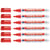 Lot de 6 marqueurs tissu EDDING 8040 pointe fine 1 mm - Rouge