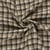 Tissu Jacquard toucher laine damier Beige et Ecru sur fond Marron foncé