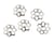 100 COUPELLES PERLE INTERCALAIRE metal argente 6 mm - creation bijoux