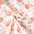 Tissu Double gaze de Coton Bandana petites fleurs Rouge sur fond Ecru