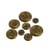 Bouton ronds 4 trous vert kaki