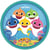 8 Assiettes Baby Shark Jaune