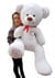 Nounours en peluche énorme Teddy Bear 75+85 blanc - rouge - Velinda