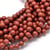 Fil de 60 perles ronde pierre naturelle fabrication bijoux JASPE ROUGE 6 MM