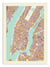 Affiche - New-York City Rainbow map - Muzungu