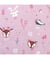 Tissu coton enfant Têtes d'animaux de 150 cm de largeur 44 Rose vendu par 50 cm