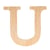 Lettre U - 11.5 cm - bois - Artemio