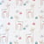 Tissu Coton imprimé Arty Kajsa doré et rouge sur fond Blanc