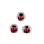 Bouton 2 trous enfant coccinelle 13mm