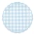 8 Assiettes Festonnée Vichy Bleu