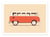 Affiche 30 x 40 cm - Red Van - Florent Bodart