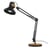 BAYA lampe architecte LED noir/bambou