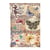 1 feuille de papier de riz 22.5 x 32 cm découpage collage Paper Designs PAPILLON ECRITURE VINTAGE 0122