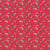 Tissu Coton imprimé Bandana blanc et rouge sur fond Rouge