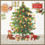 Lot de 4 serviettes en papier découpage collage 33 cm SAPIN DE NOEL ENFANT CADEAU N 706