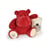 Peluche Géante Hippopotame rouge 45 cm et son Plaid