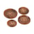 Lot de 3 boutons costume orange rouille