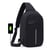 Sac à Dos USB Etudiant Voyage Cartable Ecole Anti Vol pour Powerbank Noir YONIS