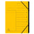 Trieur agrafé avec élastiques intérieur noir 7 compartiments - A4 - Jaune - x 10 - Exacompta