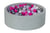 Piscine à balles Aire de jeu + 450 balles perle, transparent, rose, argent - Velinda