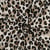 Tissu Toile Coton Canvas aspect Lin Léopard Noir sur fond Naturel