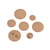 Bouton tunnel classique beige antilope