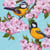 Lot de 20 serviettes jetables Ambiente - Oiseau Cerisier - Papier - Multicolore - 33 x 33 cm