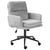 Chaise de Bureau Gris Clair en Tissu Pivotante et Hauteur Réglable