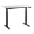 Bureau Électrique Réglable Plateau Blanc et Structure Acier Noir 120 x 72 cm Hauteur Ajustable Assis-Debout Pieds Ronds Design Moderne