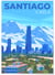 Affiche ville Santiago | A3 : 29,7x42cm
