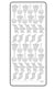 Planche de stickers peel off doré motifs Noël