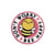 Ecusson thermocollant rigolo abeille joyeuse bee happy 4,5cm x4,5cm (1 unité)