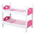 Lits superposes en bois poupon coeur rose - lit double, jumeaux poupee - mobilier, accessoire