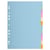 Intercalaires carte pastel 170g Forever 12 positions - A4 - Couleurs assorties - x 25 - Exacompta