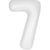 Ballon Géant Blanc Mat - Chiffre 7