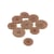 Bouton bio résine 4 trous beige foncé