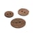 Lot de 6 boutons pierre rond gris marron