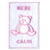 Ecusson thermocollant Bébé Calin rose 4.2cmx6.6cm