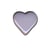 Lot de 3 boutons à queue coeur 15mm Gris