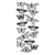 1 planche de stickers autocollants peel off doré PAPILLON 5801