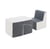 Ensemble de meubles en mousse: chaise et fauteuil blanc gris