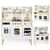 Cuisine Enfant Bois, Éclairage LED, Interactive, Micro-Ondes, Lave-Vaisselle, Machine à Café, Four