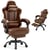 Chaise gaming ergonomique - GTPLAYER - Simili cuir marron chocolat