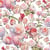 Lot de 4 serviettes en papier découpage collage 33 cm FLEUR TULIPE F 4010
