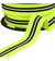 Bobine 20m élastique bicolore avec liseret central 32mm jaune fluo