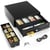 Tiroir Caisse 34x33x10 cm- Compatible avec Caisse Enregistreuse RJ11, 8 compartiments Monnaie & 4 billets, Métal Robuste- ACROPAQ