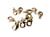 10 Fermoirs mousquetons 10*6mm métal argent  vieilli